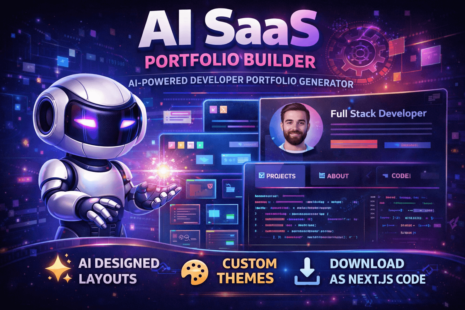 AI SaaS Portfolio Builder screenshot